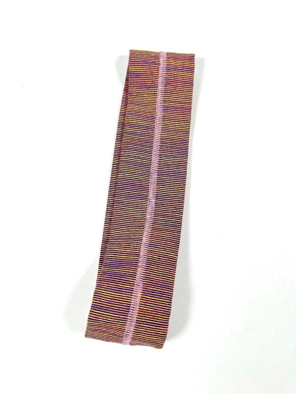 Lululemon Fly Away‎ Tamer Headband Vintage Wee Are From Space Pink Stripe Grip